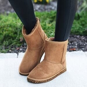 MARLEYLILLY • Brown Sherpa Leopard Bottom Boots